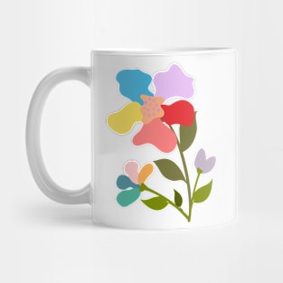 Modern shape, colorful flowers Mug